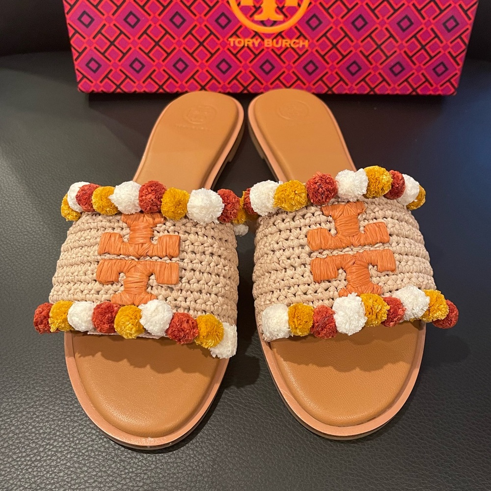 Tory Burch Everly Slide Raffia - Picture 5 of 8